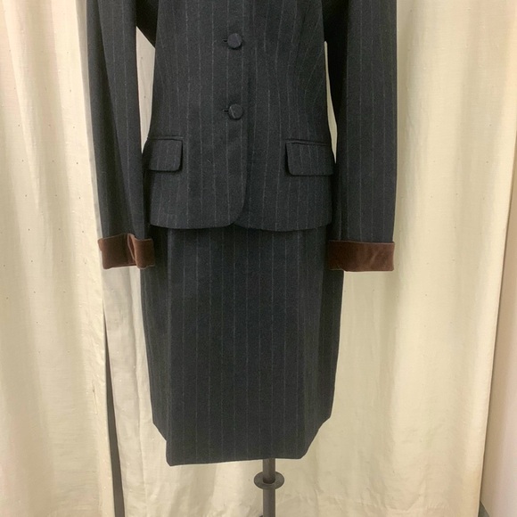 Ralph Lauren Blue Label 100% Wool Pinstripe Suit size 12 - Picture 4 of 17
